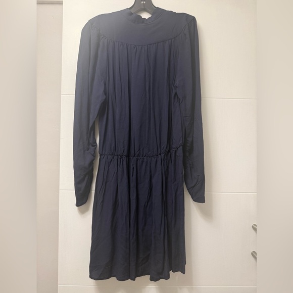 Zadig & Voltaire women Faux Wrap Short Mini Dress Small Navy Reveal Viscose $498 - Picture 8 of 8